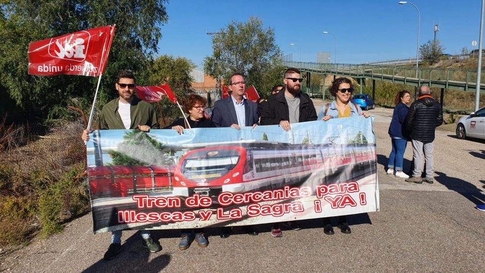 Izquierda Unida retomó la movilización por el tren de cercanías en Numancia de la Sagra